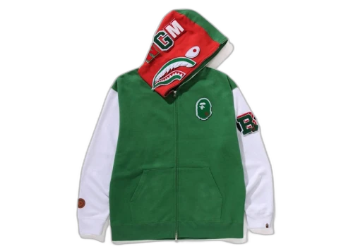 BAPE Shark Full Zip Italy Hoodie Green