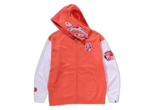 BAPE Shark Full Zip Korea Hoodie Orange