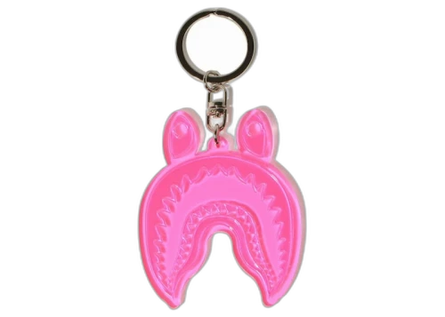 BAPE Shark Reflective Keychain Pink