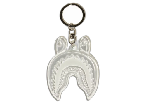 BAPE Shark Reflective Keychain White