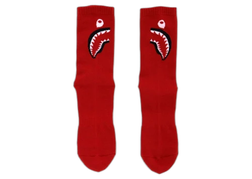 BAPE Shark Socks (FW21) Red