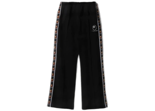 BAPE Side Tape Jersey Flare Pants Black
