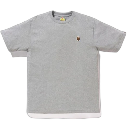 BAPE Silicon Ape Head One Point Tee Gray