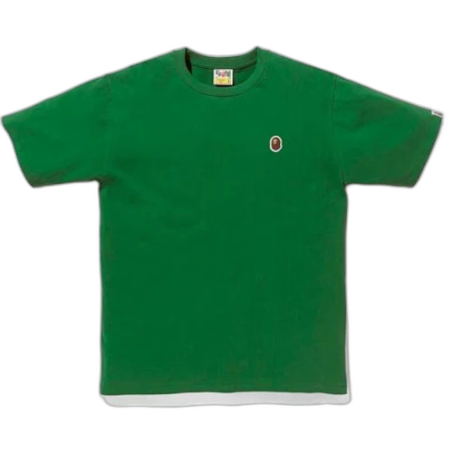 BAPE Silicon Ape Head One Point Tee Green
