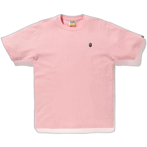 BAPE Silicon Ape Head One Point Tee Pink