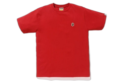BAPE Silicon Ape Head One Point Tee Red