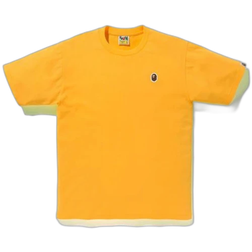 BAPE Silicon Ape Head One Point Tee Yellow