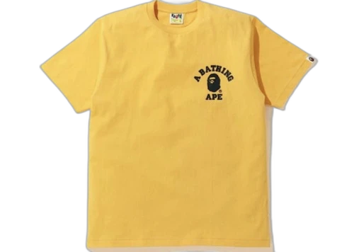 BAPE Silicon College One Point T-Shirt Yellow