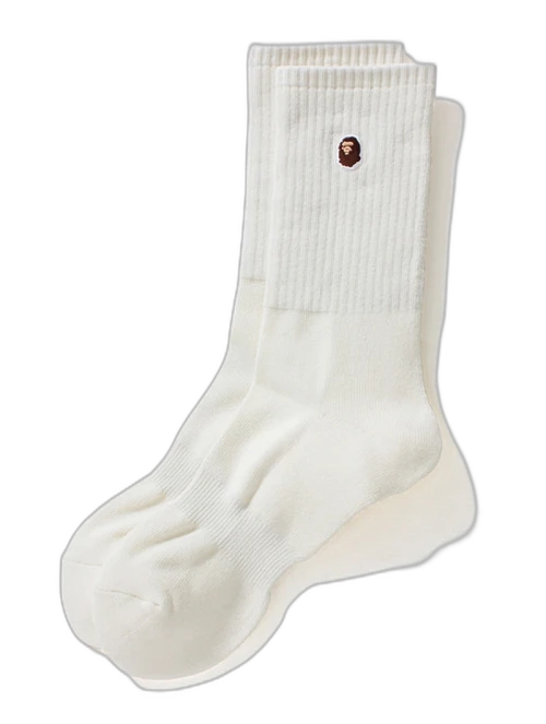 BAPE Basic Socks White