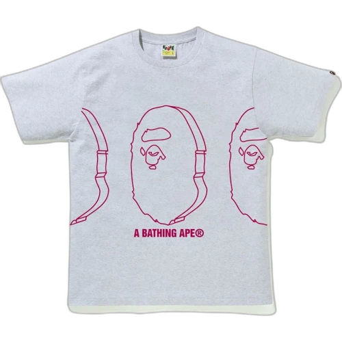 BAPE Solid Ape Head Tee Gray