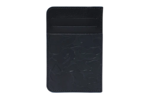BAPE Solid Camo Card Case Black