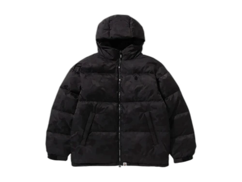 BAPE Solid Camo Jacquard Down Jacket Black