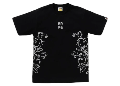 BAPE Souvenir Koi Fish Tee Black