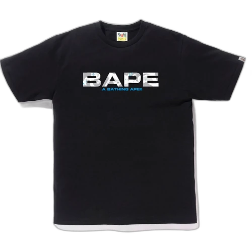 BAPE Space Camo Bape Logo Tee Black