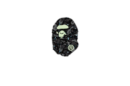 BAPE Space Camo Big Ape Head Tee White