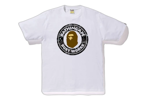 BAPE Space Camo Busy Works Tee White