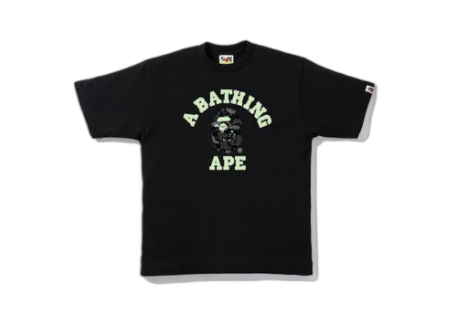 BAPE Space Camo College Tee Black/Black