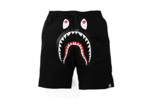 BAPE Space Camo Shark Reversible Shorts Black
