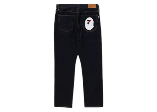 BAPE Sta Ape Head Regular Fit Denim Pants Indigo
