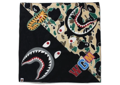 BAPE Sta Camo Shark Bandana Yellow