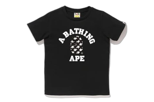 BAPE Sta Pattern College Tee Black/Black