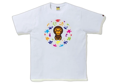 BAPE Sta Pattern Milo Busy Works Tee White