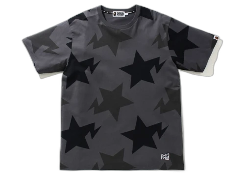 BAPE Sta Pattern Relaxed Fit Tee Black
