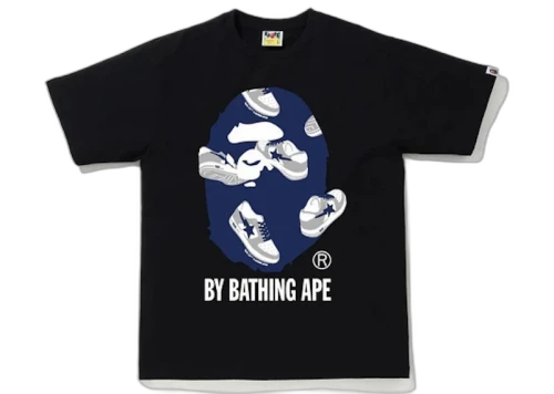 BAPE Sta Random by Bathing Ape Tee Black/Navy