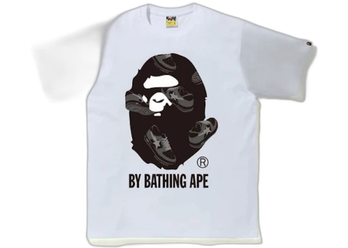 BAPE Sta Random by Bathing Ape Tee White/Black