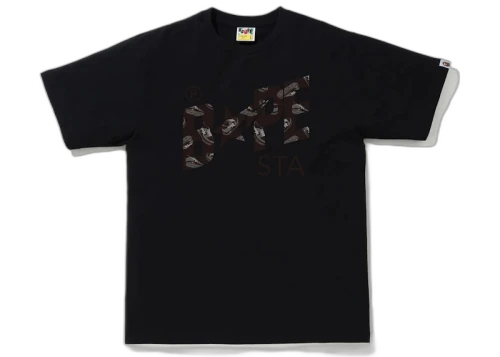 BAPE Sta Random Logo Tee Black/Black