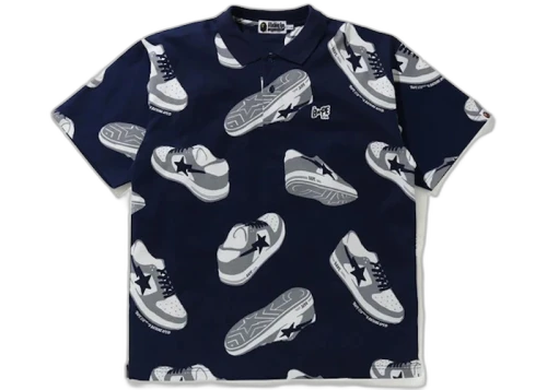 BAPE Sta Random Relaxed Polo Navy