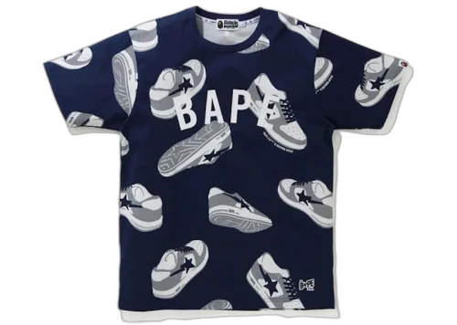 BAPE Sta Random Tee Navy