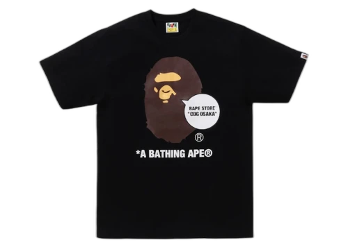 BAPE Store CDG Osaka Ape Head Tee Black