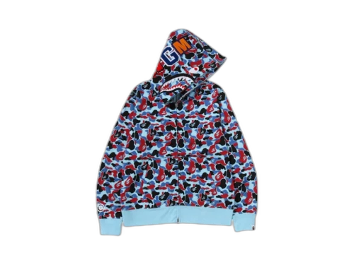 BAPE Store Chicago Separate Shark Full Zip Hoodie Multicolor