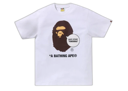 BAPE Store Fukuoka Ape Head Tee White