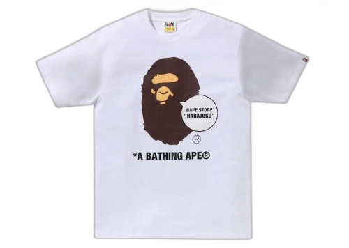 BAPE Store Harajuku Ape Head Tee White