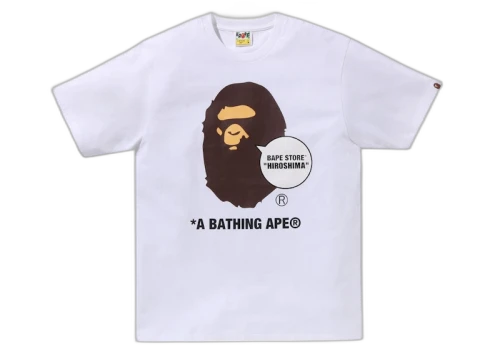 BAPE Store Hiroshima Ape Head Tee White