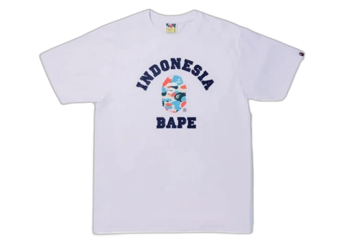BAPE Store Indonesia Exclusive College Tee White