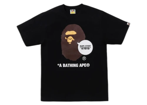 BAPE Store Kyoto Ape Head Tee Black