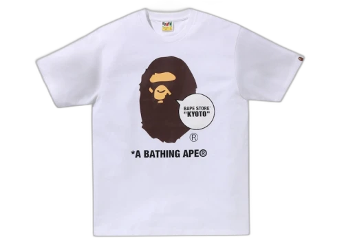 BAPE Store Kyoto Ape Head Tee White