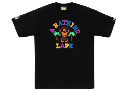 BAPE Store LA 5th Anniversary Baby Milo College Tee Black