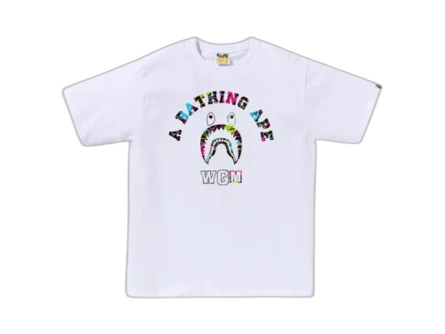 BAPE Store Las Vegas Shark College Tee White