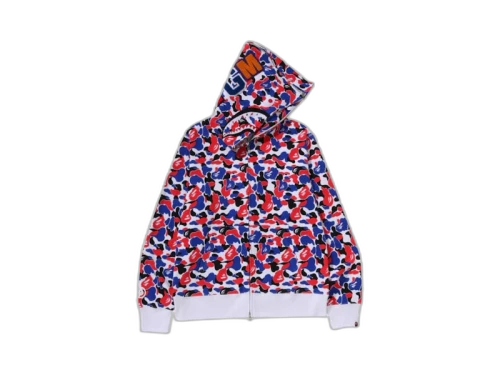 BAPE Store London Separate Shark Full Zip Hoodie Multicolor