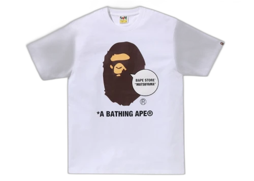 BAPE Store Matsuyama Ape Head Tee White