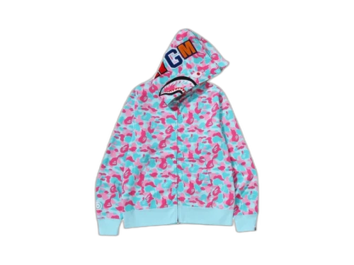 BAPE Store Miami Separate Shark Full Zip Hoodie Multicolor