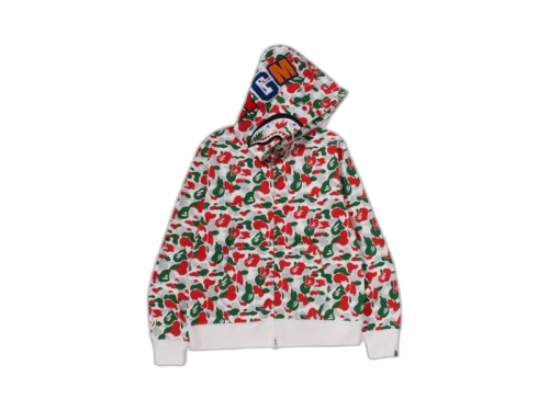 BAPE Store Milan Separate Shark Full Zip Hoodie Multicolor