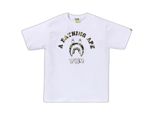 BAPE Store New York Madison Avenue Shark College Tee White