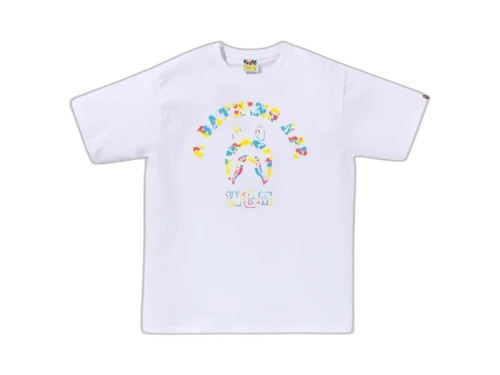 BAPE Store Sanya Shark College Tee White