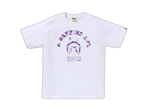 BAPE Store Taipei Shark College Tee White