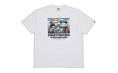 BAPE Capcom Street Fighter II Ryu Vs Milo Tee White
